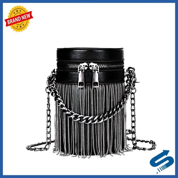 Handbags - Y2K Punk Tassel Tote Vegan Leather Shoulder Bag Gothic Rock Fashion Crossbody
